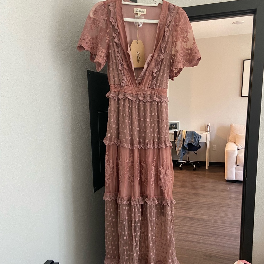 Whimsical Listicle Maxi Dress